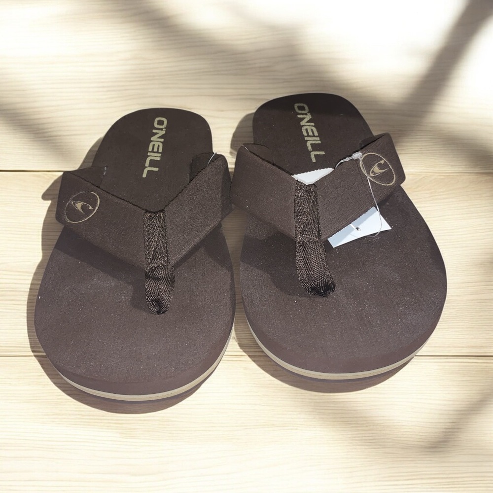 NWT Men’s O'Neill Dark Brown FLIP FLOP Sandals SIZE 9